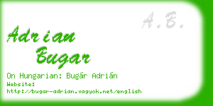 adrian bugar business card